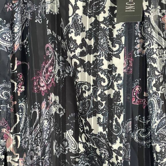 NEW INC Printed Cold Shoulder Top Cordelia Patch Plus Size 0X NWT Floral Paisley - Picture 6 of 6